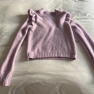 Purple puff sleeve sweater
